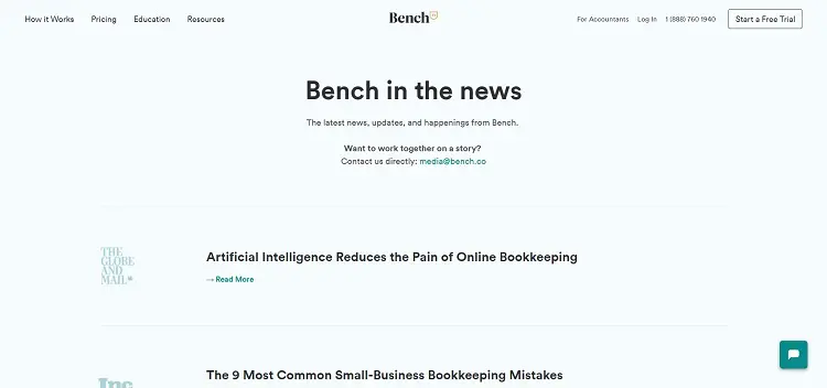 bench press page media kit example